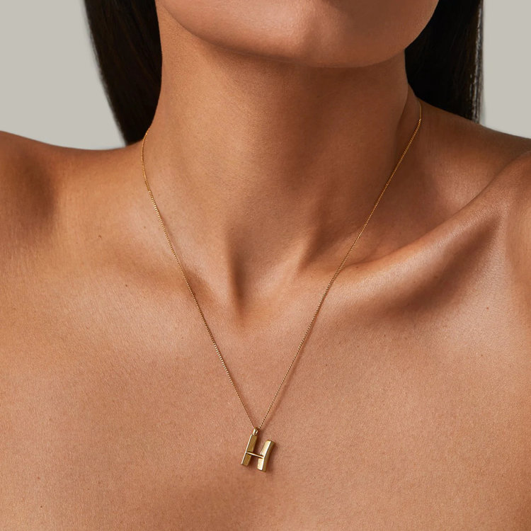 Jenny Bird Monogram Necklace Letter H