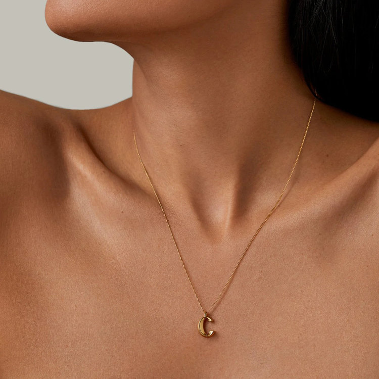 Jenny Bird Monogram Necklace Letter C