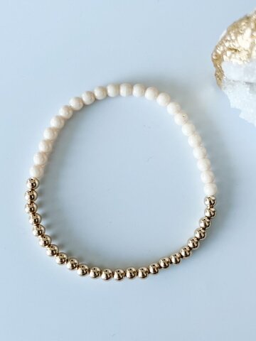 Miren Nekane Jewelry GF 1/2 + 1/2 Bracelet Cream