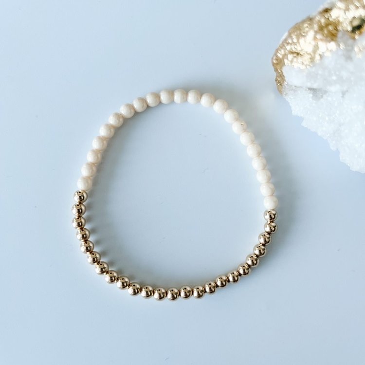 Miren Nekane Jewelry GF 1/2 + 1/2 Bracelet Cream