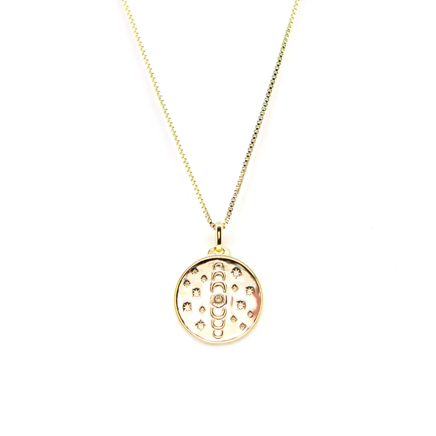 Necklace medallion store gold