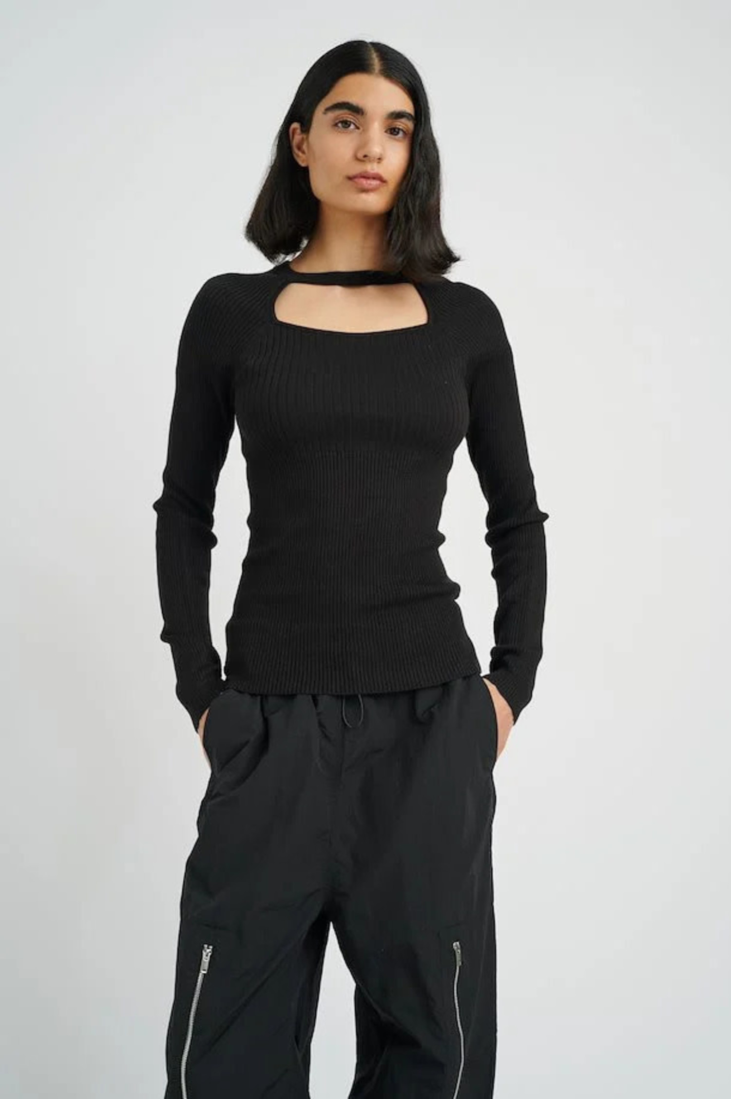 InWear  Alora Long Sleeve Pullover Black - Tryst Boutique