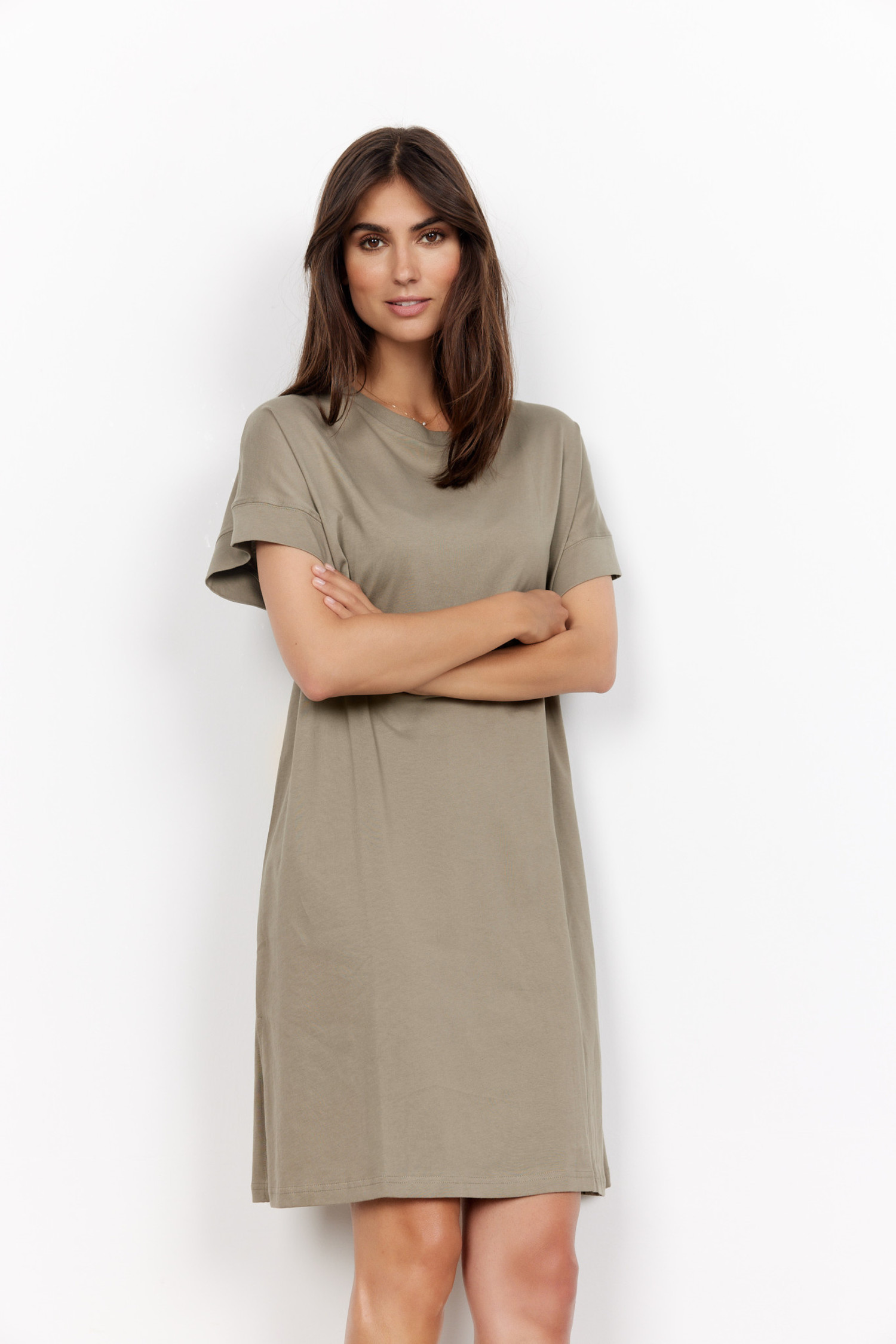 Soyaconcept Derby 15 T Shirt Dress Dusky Green Tryst Boutique