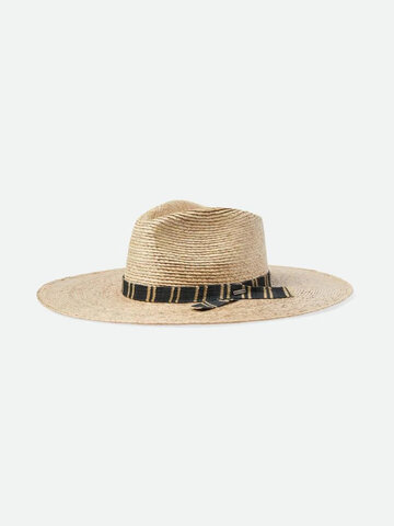 Brixton Leigh Straw Fedora Natural/Multi