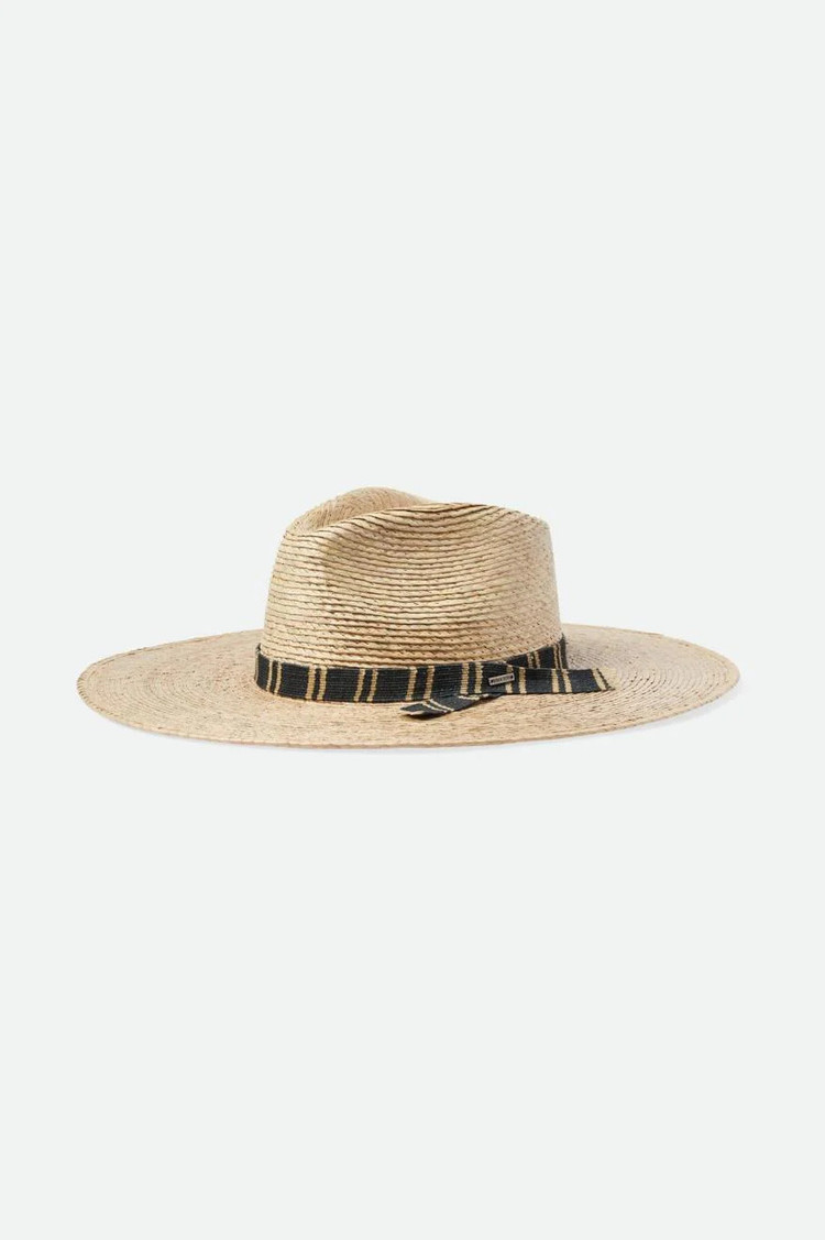 Brixton Leigh Straw Fedora Natural/Multi
