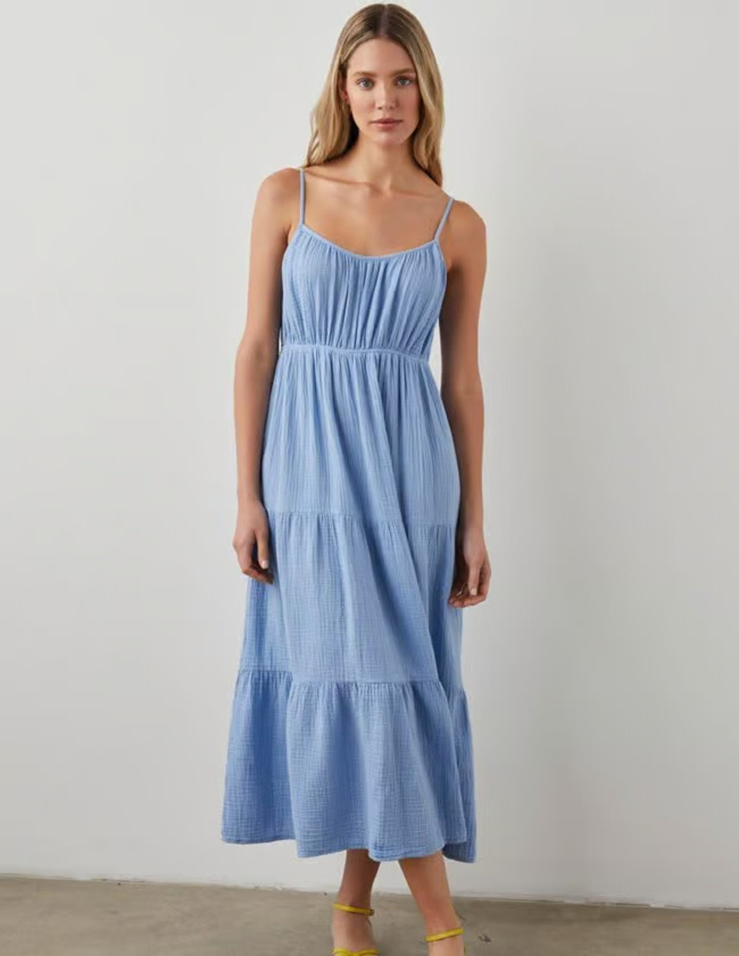 rails blue dress La Belle Enfant Dress (Blue/White) Blouse + Dress + Apron + Bow / M main image 0