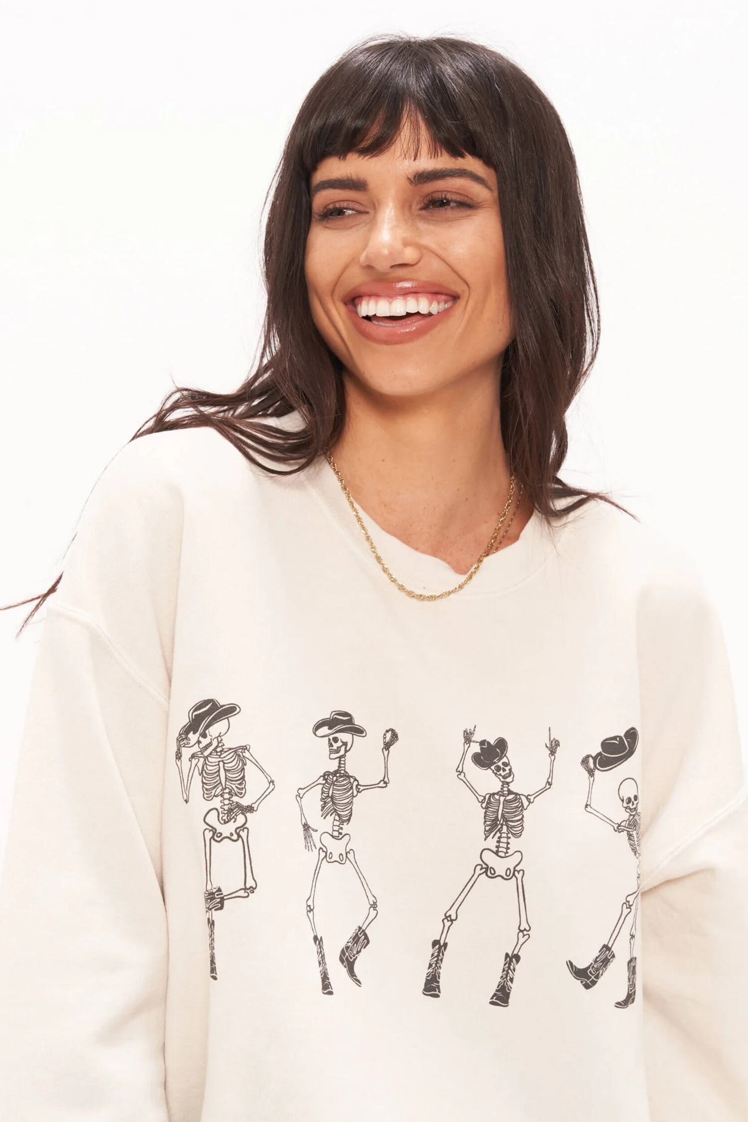 Project Social T | Dancing Cowboy Sweatshirt Brushed Bone - Tryst Boutique