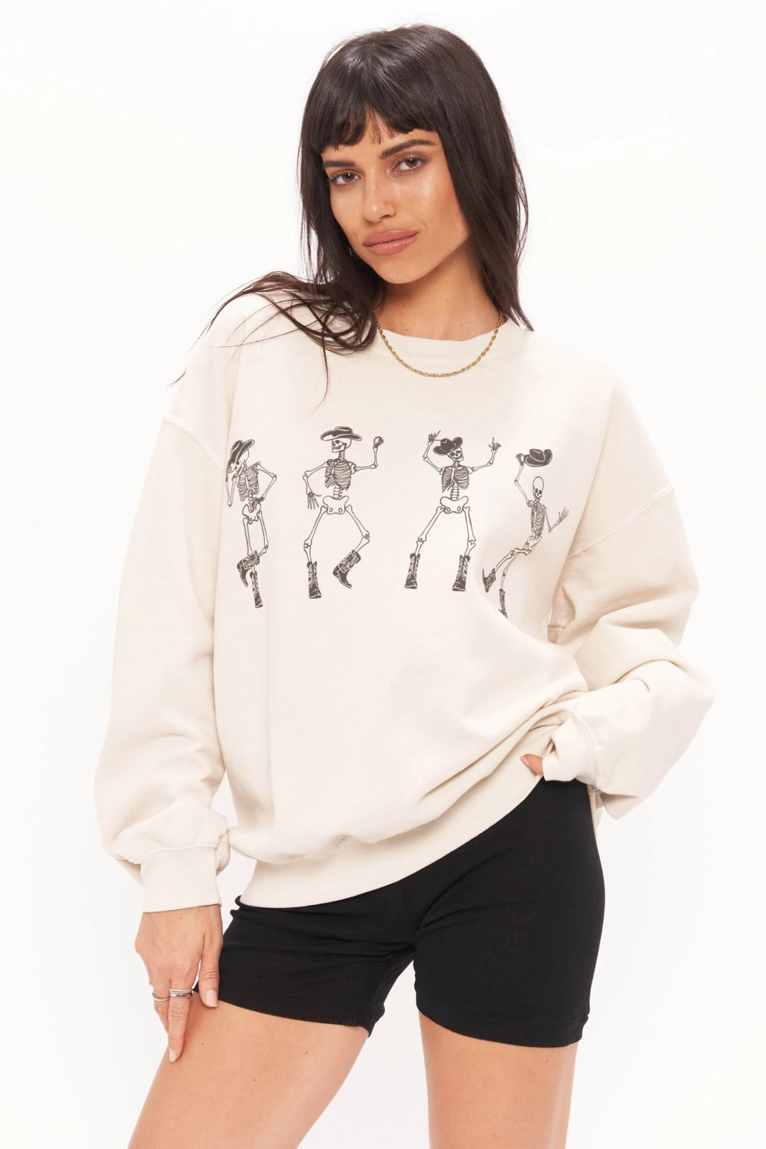Project Social T | Dancing Cowboy Sweatshirt Brushed Bone - Tryst Boutique