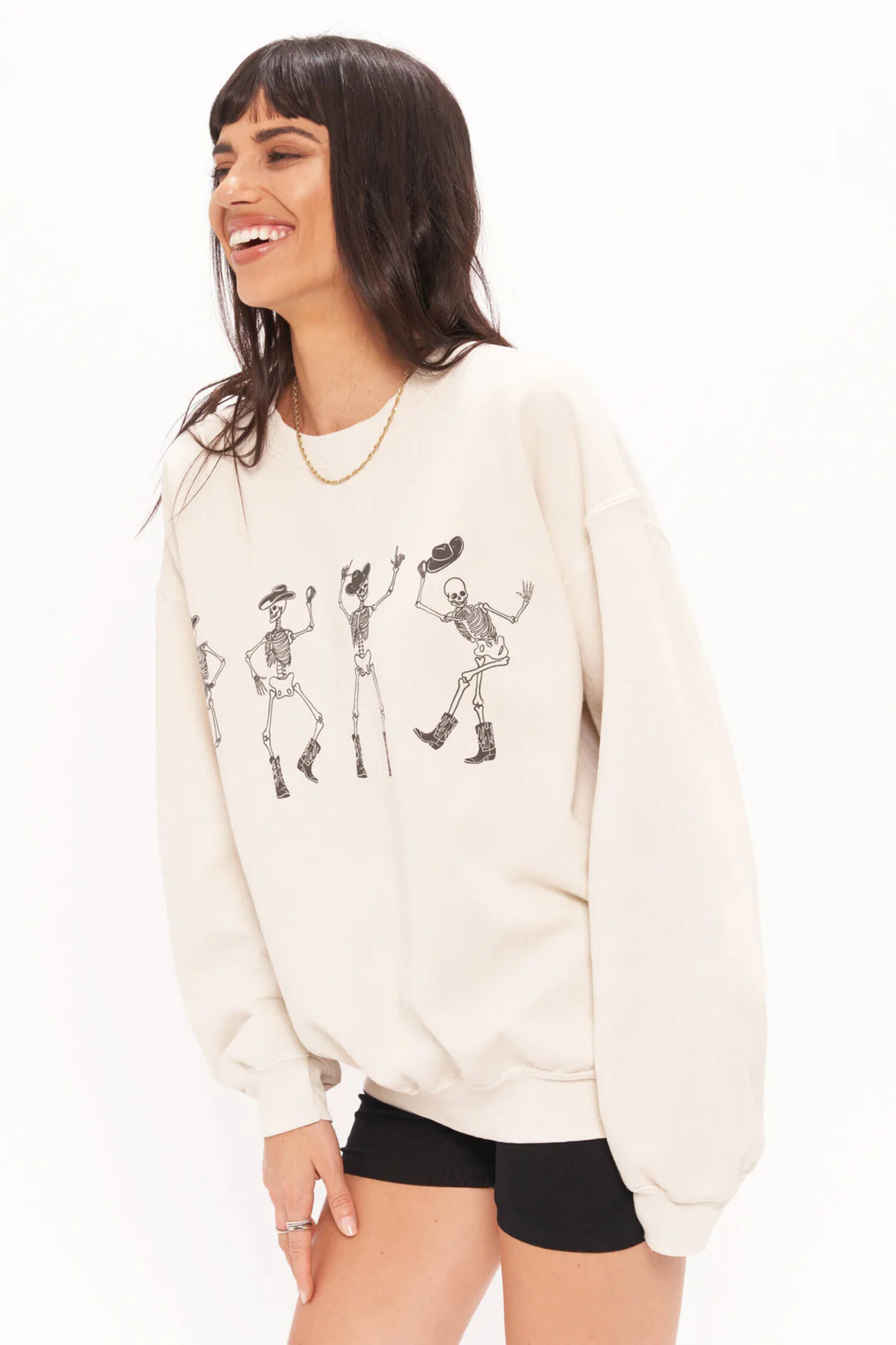 Project Social T | Dancing Cowboy Sweatshirt Brushed Bone - Tryst Boutique