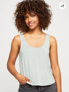 GOOD STUFF RIBBED CREW NECK TANK TOP - OLIVE – Salty Lime Boutique