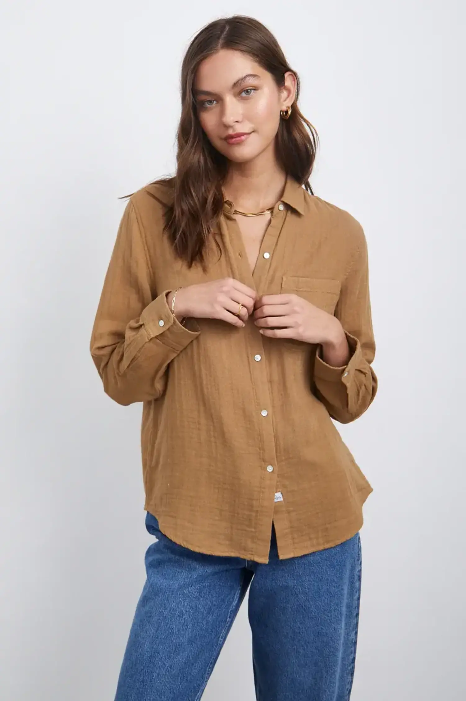 Rails Ellis Button Down Toasted Coconut Tryst Boutique