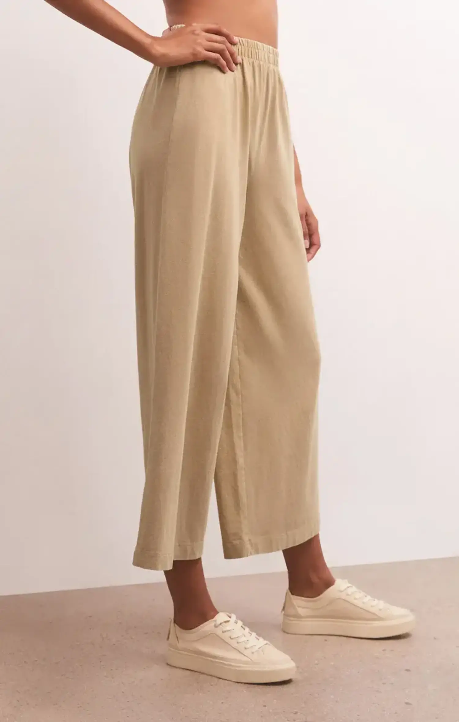 ZSupply Scout Cotton Jersey Flare Pant Rattan