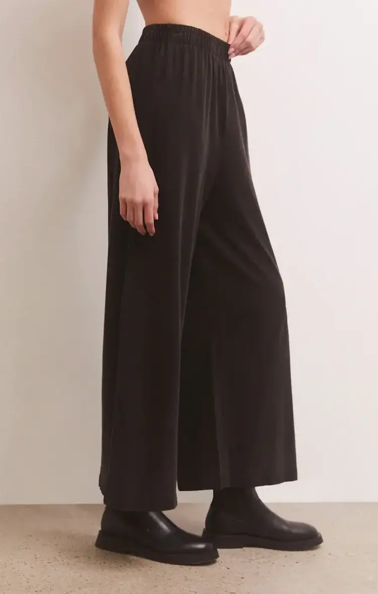 ZSupply Scout Cotton Jersey Flare Pant Black