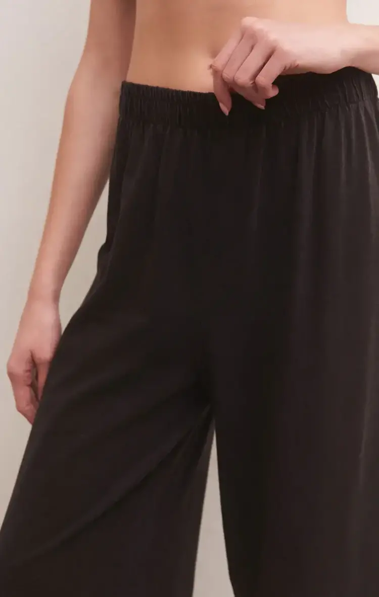 ZSupply Scout Cotton Jersey Flare Pant Black