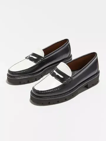G.H. Bass Whitney Super Lug Loafer Black/White
