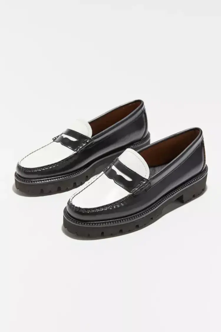 G.H. Bass Whitney Super Lug Loafer Black/White