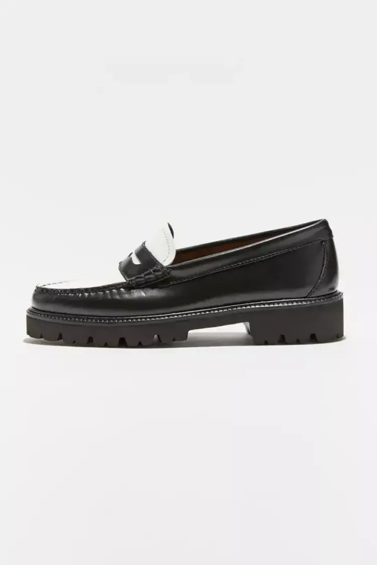 G.H. Bass Whitney Super Lug Loafer Black/White