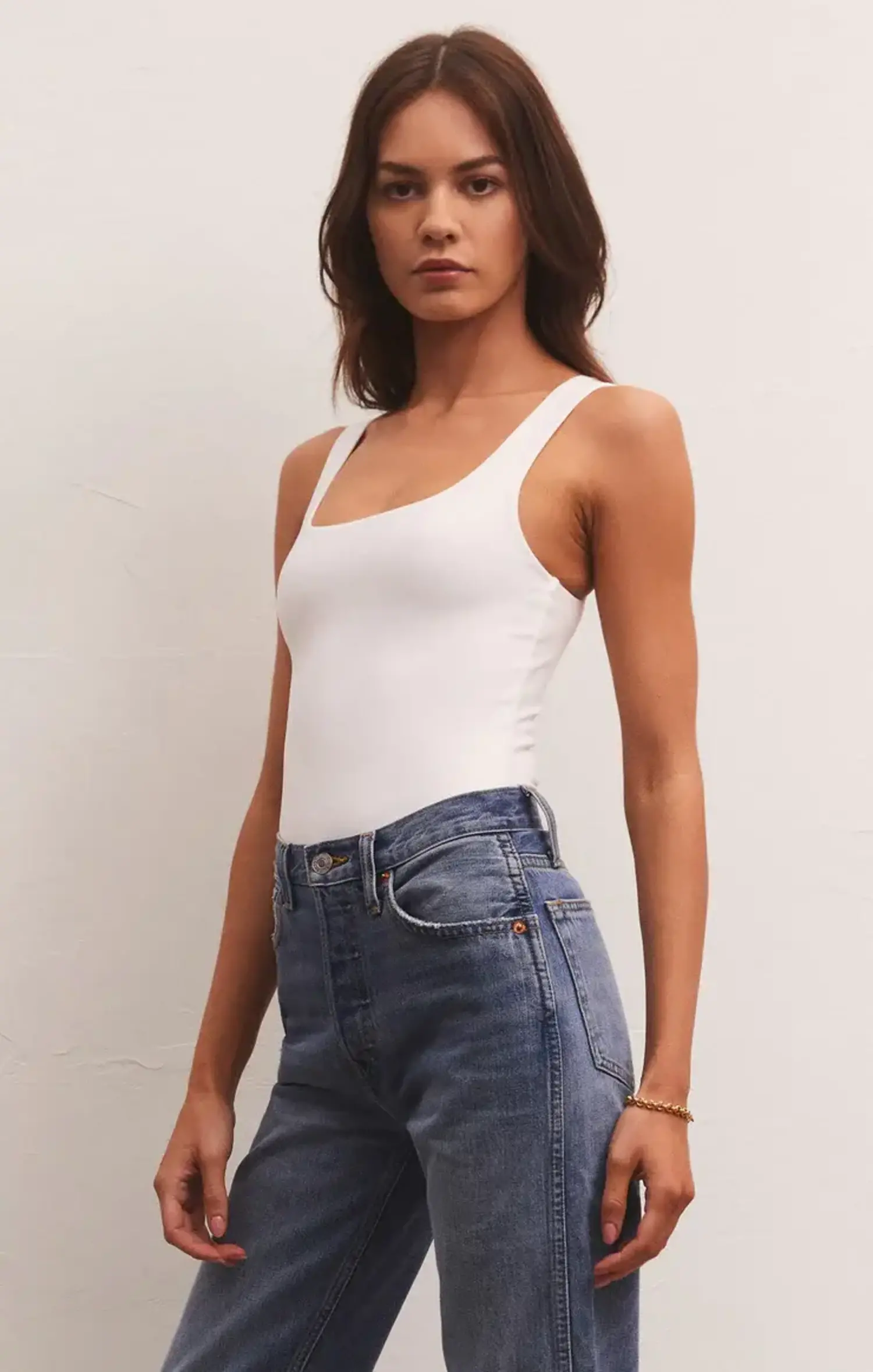 ZSupply  Alana So Smooth Bodysuit White - Tryst Boutique