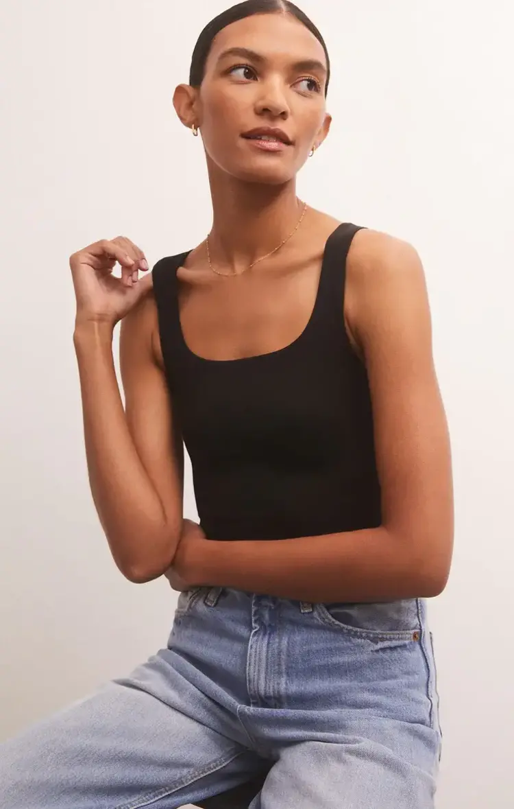 ZSupply Alana So Smooth Bodysuit Black