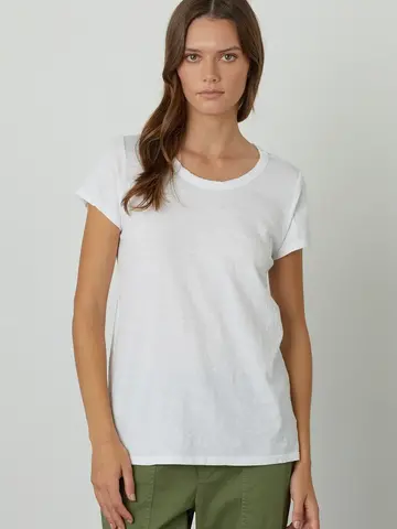 Velvet Tilly Crew Neck Tee White