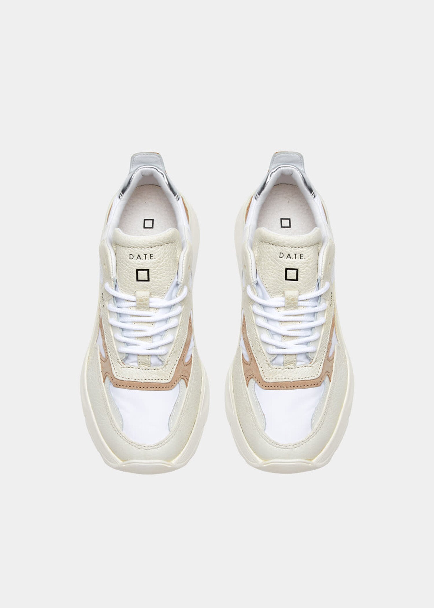 D.A.T.E  Fuga Natural Sneakers White - Tryst Boutique