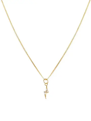 Leah Alexandra Lightning Bolt Necklace 14K