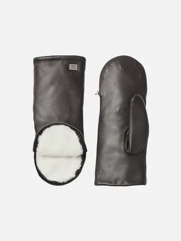 Soia & Kyo Betrice Faux Fur Lined Leather Gloves Mushroom