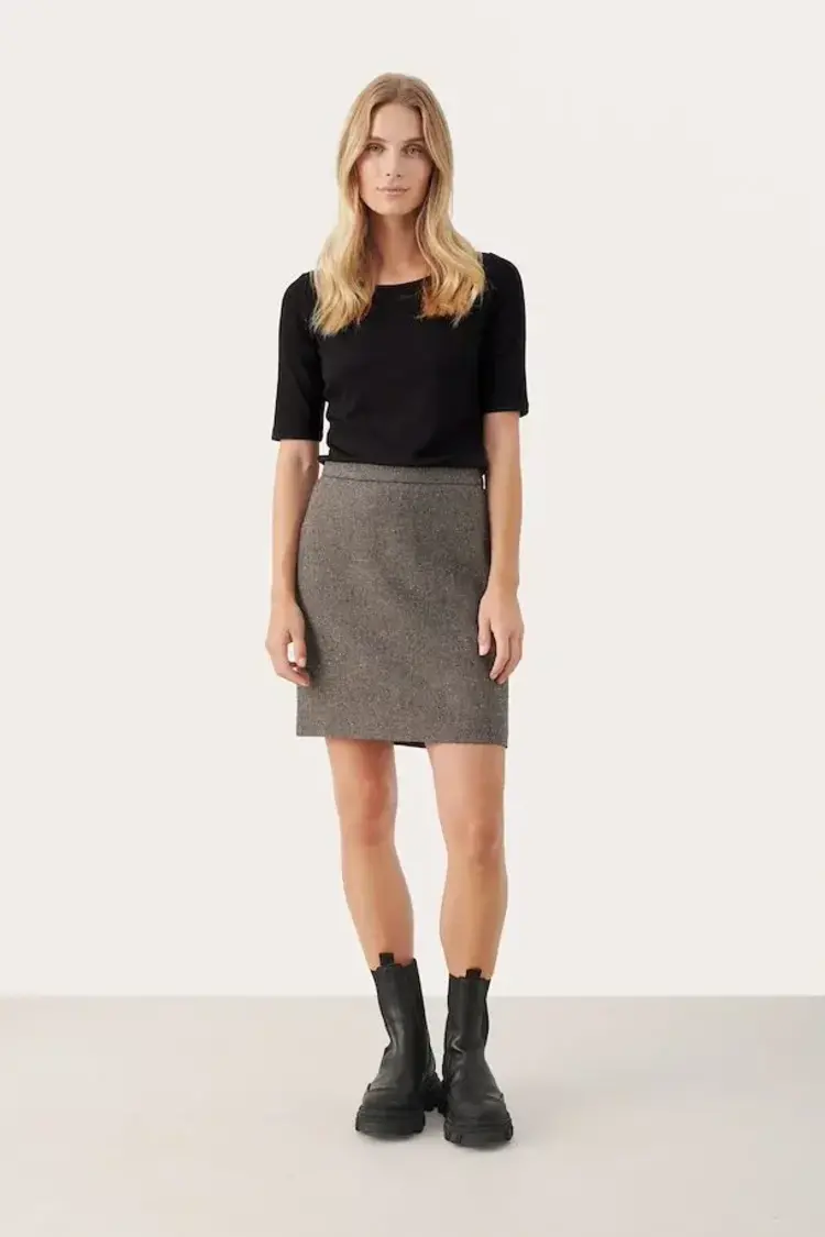 Part Two Concetta Skirt Black Tweed