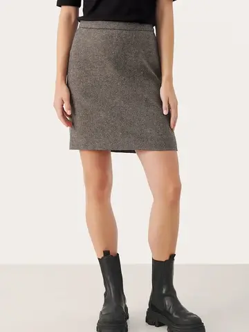 Part Two Concetta Skirt Black Tweed