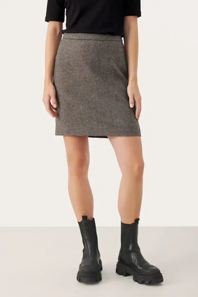 Part Two Concetta Skirt Black Tweed
