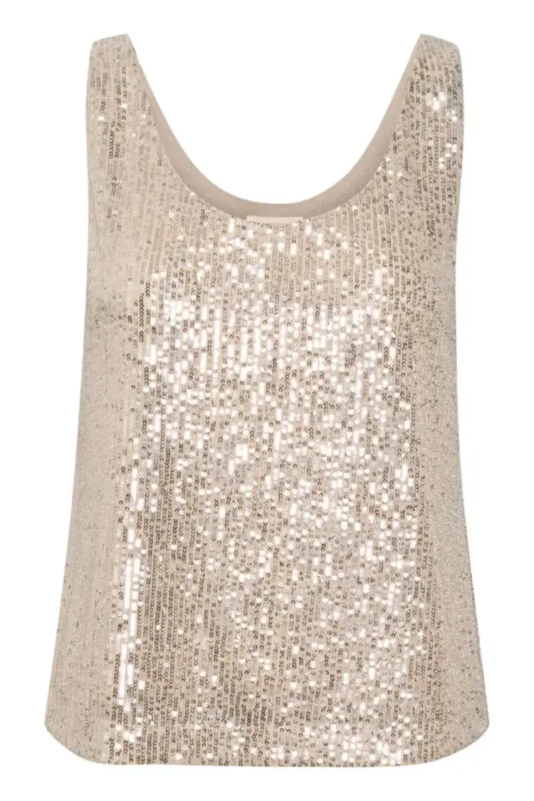 Part Two Tamana Sequin Tank Silver