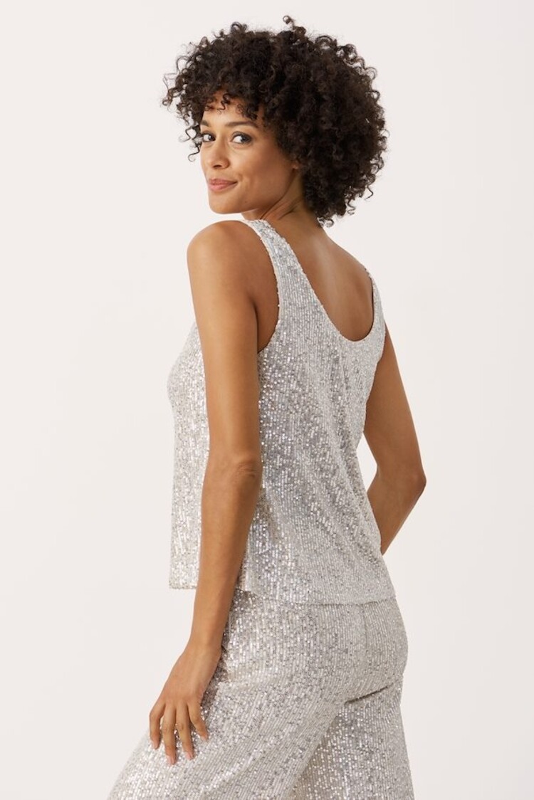 Part Two Tamana Sequin Tank Silver