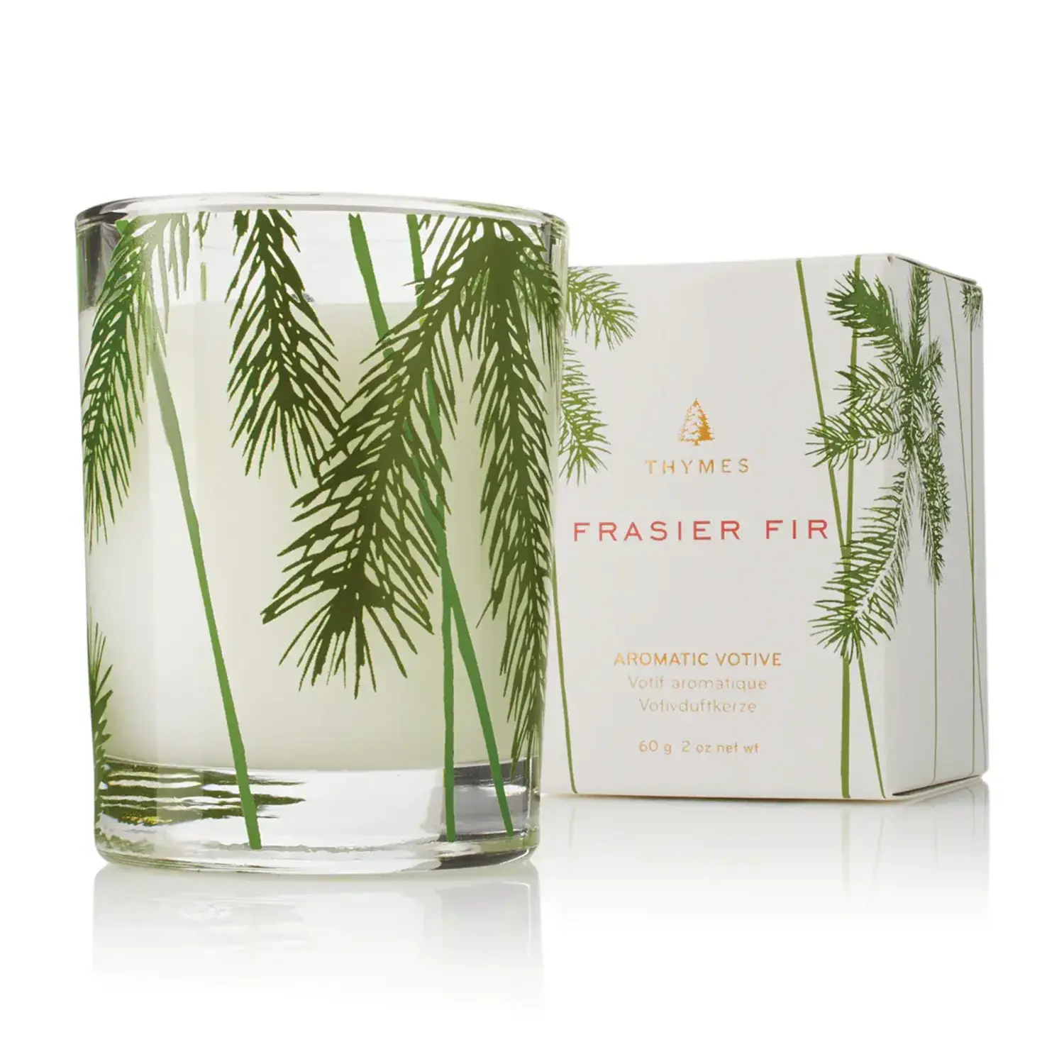 Thymes  Frasier Fir Votive Candle Pine Needle - Tryst Boutique