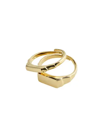 Pilgrim Jewellery Blink Recycled 2-in-1 Ring Set Gold