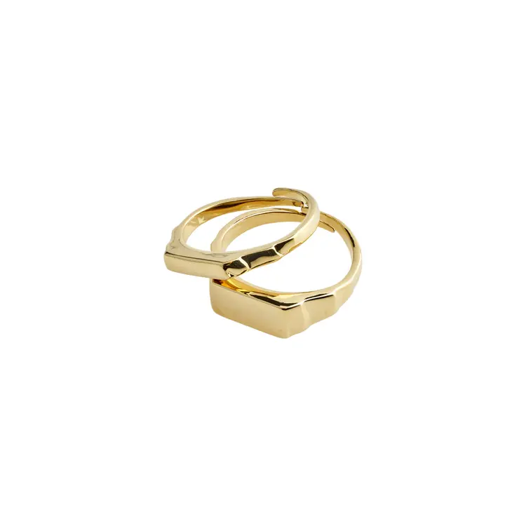 Pilgrim Jewellery Blink Recycled 2-in-1 Ring Set Gold