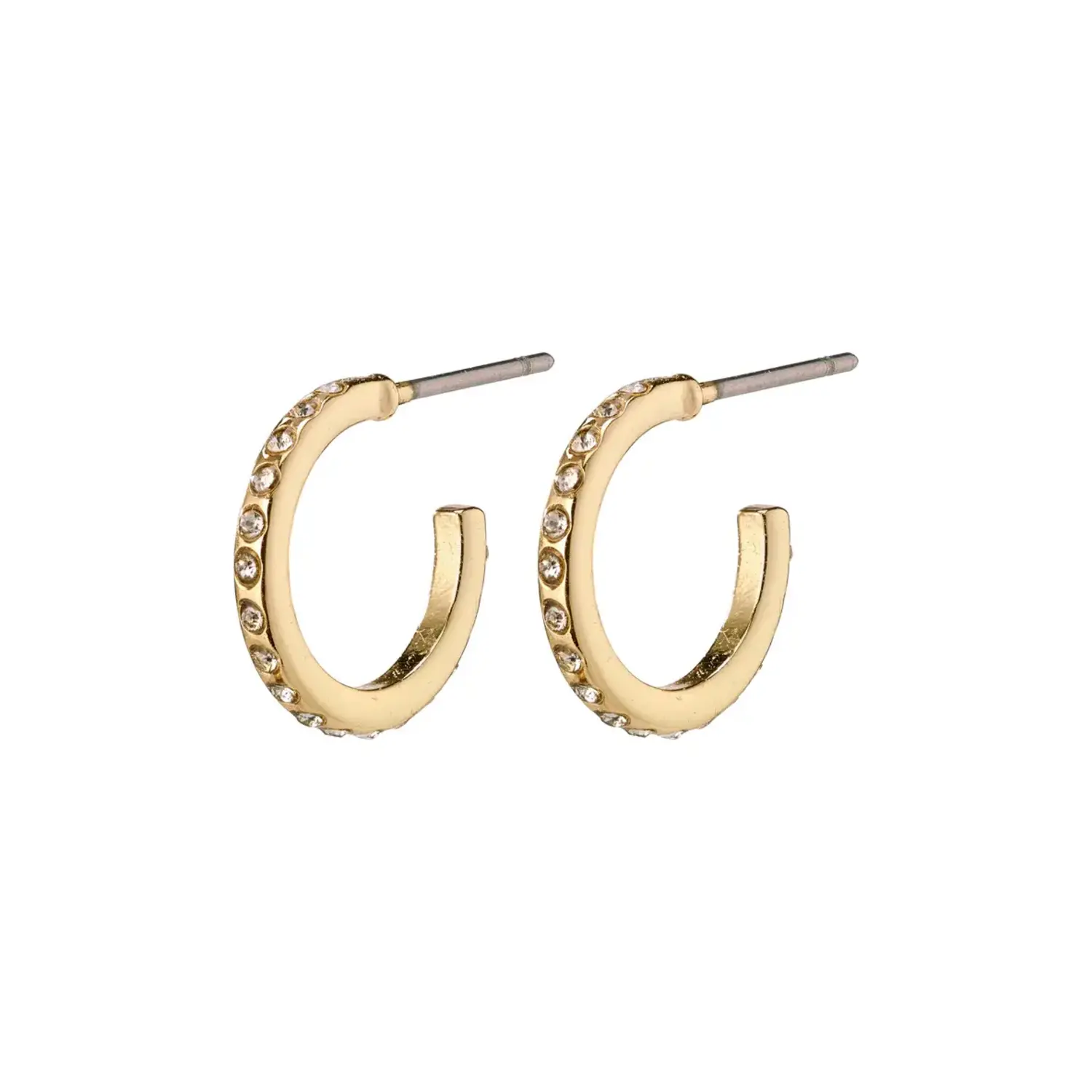 Pilgrim Jewellery | Roberta Mini Crystal Hoop Earrings Gold