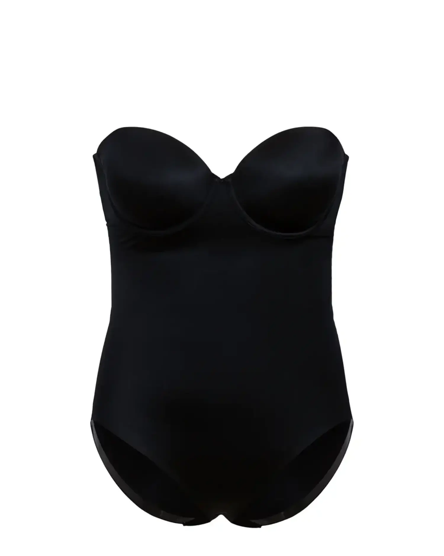 Spanx Suit Your Fancy Strapless Cupped Bodysuit In Very Black