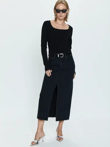 Pistola Alice High Rise Midi Skirt - Underground