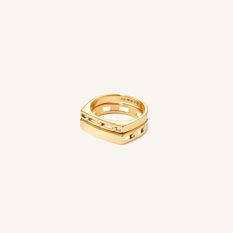 Jenny Bird Brady Ring Set Gold