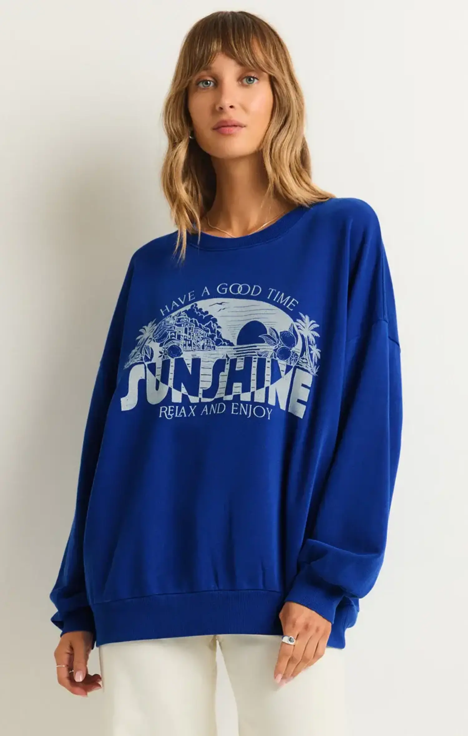 ZSupply | Good Time Sunday Sweatshirt Palace Blue - Tryst Boutique