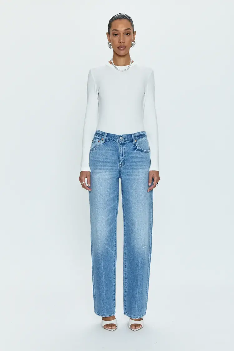 Pistola Bobbie Carpenter Mid Rise Loose Straight - Brandenburg Vintage