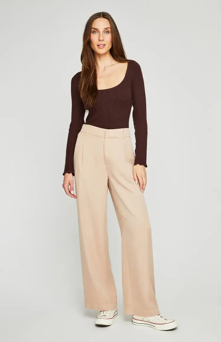 Gentle Fawn Annie Long Sleeve Top Chocolate