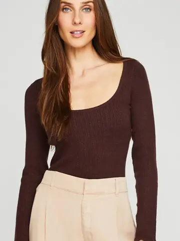Gentle Fawn Annie Long Sleeve Top Chocolate