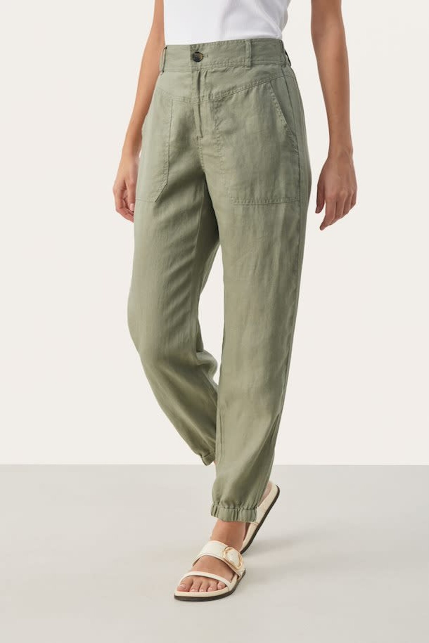 Part Two  Shenas Trouser Vetiver - Tryst Boutique
