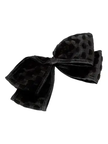 LimLim Accessories Mesh Sheer Velvet Bow Black