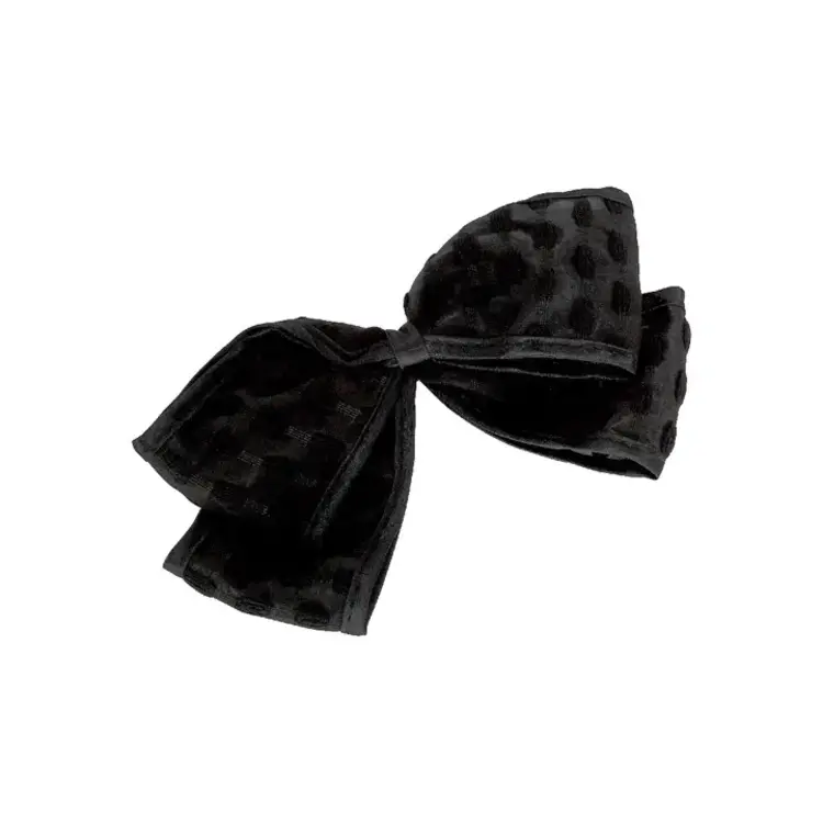 LimLim Accessories Mesh Sheer Velvet Bow Black