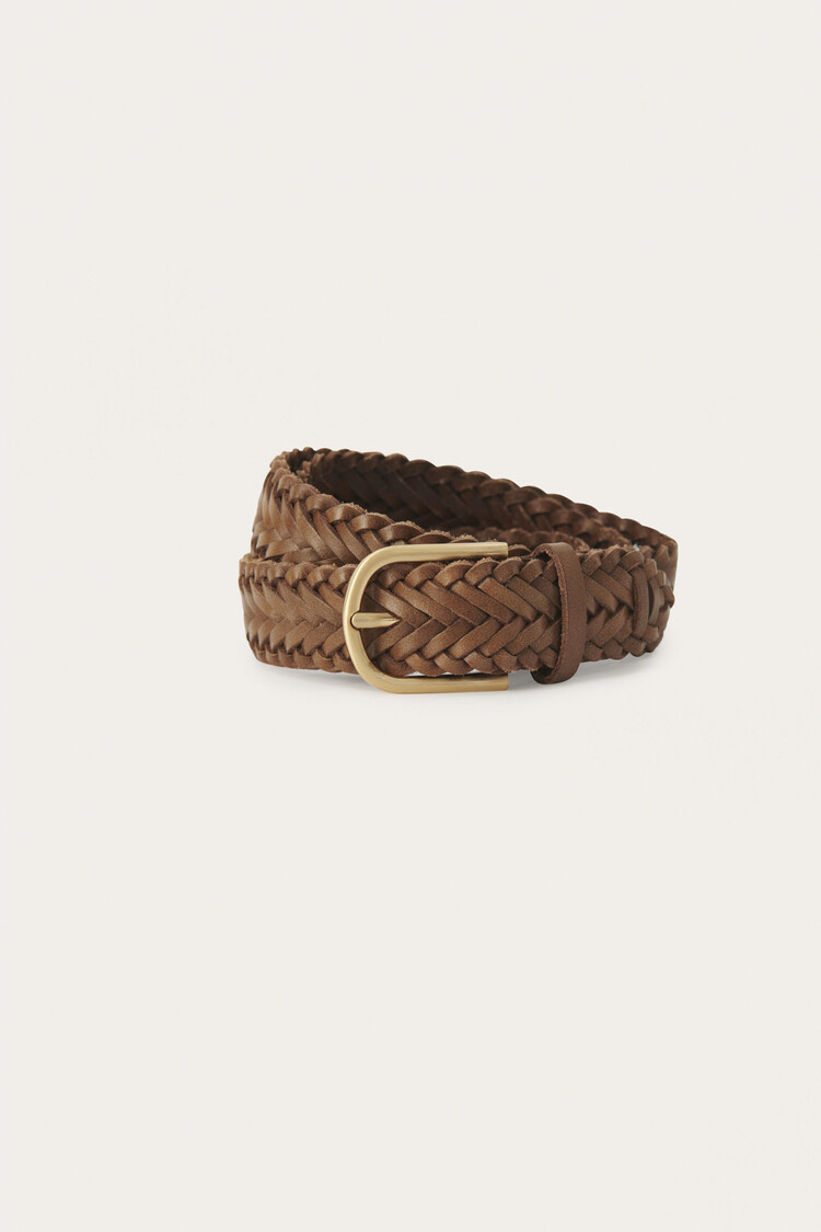 Part Two Chilas Woven Belt Toasted Coconut