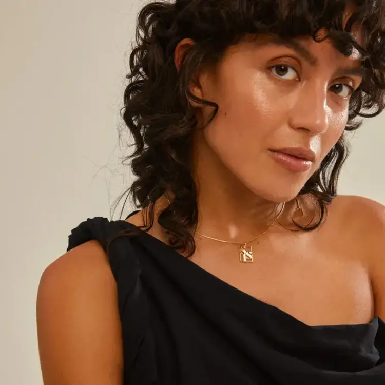 Pilgrim Jewellery LOVE Tag SIS Recycled Necklace Gold