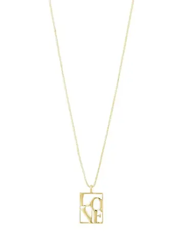 Pilgrim Jewellery LOVE Tag LOVE Recycled Necklace Gold