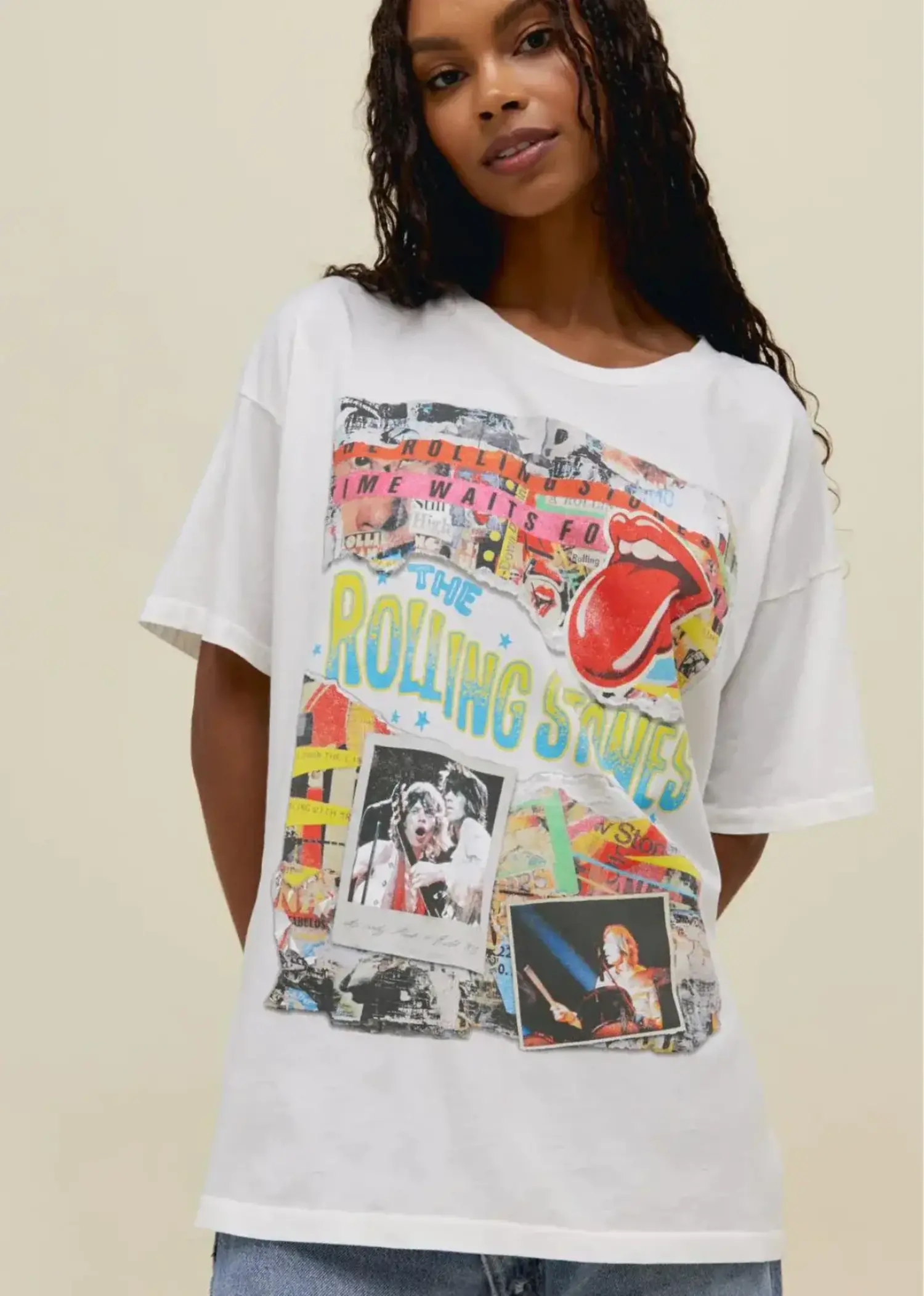 Daydreamer Rolling Stones Time Waits for No One Vin. Tee White